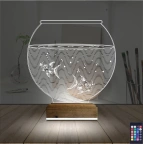 Akvaryum Fanus Balık 3D Lamba - Masa Gece Lambası