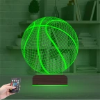 Basketbol Topu Basketçi 3D Lamba - Masa Gece Lambası