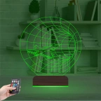 Savaş Uçağı Pilot 3D Lamba - Masa Gece Lambası