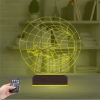 Savaş Uçağı Pilot 3D Lamba - Masa Gece Lambası