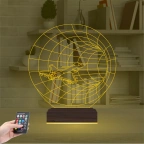 Savaş Uçağı Pilot 3D Lamba - Masa Gece Lambası