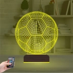 Futbol Topu Futbolcu Taraftar Spor 3D Lamba - Masa Gece Lambası