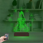 Yoga Yogacı Lotus 3D Lamba - Masa Gece Lambası