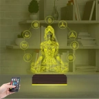 Yoga Yogacı Lotus 3D Lamba - Masa Gece Lambası