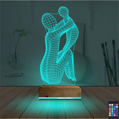 Anne Bebek Minimalist 3D Lamba - Masa Gece Lambası