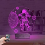 Astronot Gezegen 3D Lamba - Masa Gece Lambası