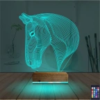 At Tasarım 3D Lamba - Masa Gece Lambası