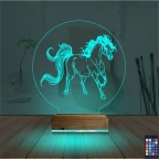 At Tasarım 3D Lamba - Masa Gece Lambası