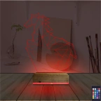 At Tasarım Polygonal 3D Lamba - Masa Gece Lambası