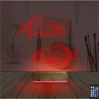 Balık Fanus 3D Lamba - Masa Gece Lambası