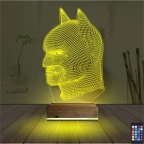Batman Çizgi Karakter 3D Lamba - Masa Gece Lambası