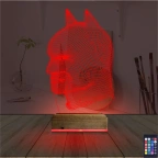 Batman Çizgi Karakter 3D Lamba - Masa Gece Lambası