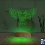 Baykuş Tasarım 3D Lamba - Masa Gece Lambası