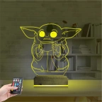 Bebek Yoda 3D Lamba - Masa Gece Lambası