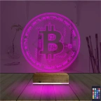 Crypto Bitcoin Btc 3D Lamba - Masa Gece Lambası
