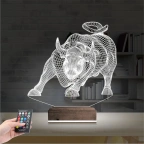 Boğa Burcu 3D Lamba - Masa Gece Lambası