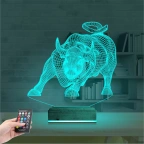 Boğa Burcu 3D Lamba - Masa Gece Lambası