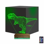 Dinozor T-rex 3D Lamba - Masa Gece Lambası
