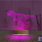 Dinozor T-rex 3D Lamba - Masa Gece Lambası