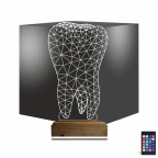 Diş 3D Lamba - Masa Gece Lambası