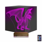 Ejderha 3D Lamba - Masa Gece Lambası