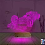 Formula Yarış Arabası 3D Lamba - Masa Gece Lambası