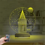 Galata Kulesi 3D Lamba - Masa Gece Lambası