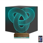 Geometrik Dekoratif 3D Lamba - Masa Gece Lambası