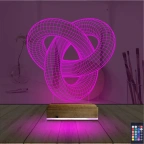 Geometrik Dekoratif 3D Lamba - Masa Gece Lambası
