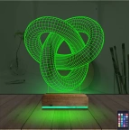 Geometrik Dekoratif 3D Lamba - Masa Gece Lambası