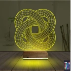 Geometrik Dekoratif 3D Lamba - Masa Gece Lambası