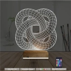 Geometrik Dekoratif 3D Lamba - Masa Gece Lambası