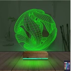 Geometrik Dekoratif 3D Lamba - Masa Gece Lambası