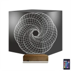Geometrik Dekoratif 3D Lamba - Masa Gece Lambası