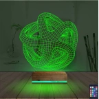 Geometrik Dekoratif 3D Lamba - Masa Gece Lambası