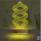 Geometrik Dekoratif 3D Lamba - Masa Gece Lambası