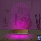 Geometrik Dekoratif 3D Lamba - Masa Gece Lambası