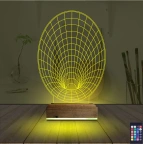 Geometrik Dekoratif 3D Lamba - Masa Gece Lambası