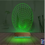 Geometrik Dekoratif 3D Lamba - Masa Gece Lambası