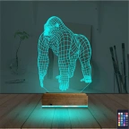 Goril Gorilla 3D Lamba - Masa Gece Lambası
