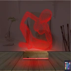 Minimalist Heykel Kadın 3D Lamba - Masa Gece Lambası