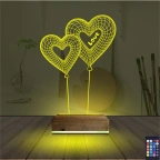 Balon Kalp Love Sevgiliye Hediye 3D Lamba - Masa Gece Lambası