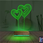 Balon Kalp Love Sevgiliye Hediye 3D Lamba - Masa Gece Lambası