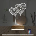 Balon Kalp Love Sevgiliye Hediye 3D Lamba - Masa Gece Lambası