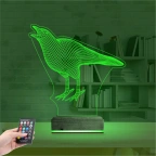 Karga Kuş 3D Lamba - Masa Gece Lambası