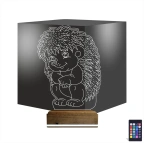 Kirpi 3D Lamba - Masa Gece Lambası