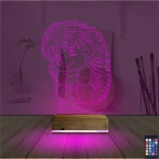 Kirpi 3D Lamba - Masa Gece Lambası