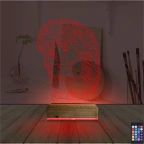 Kirpi 3D Lamba - Masa Gece Lambası