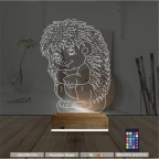 Kirpi 3D Lamba - Masa Gece Lambası