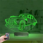 Klasik Araba 3D Lamba - Masa Gece Lambası